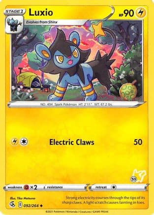 Luxio (# Pikachu Stamped) 92/264 - Battle Academy 2022
