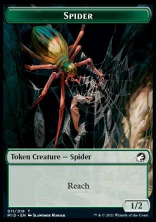 Wolf // Spider Double-Sided Token [Innistrad: Midnight Hunt Tokens] Foil