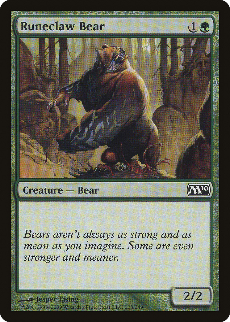 Runeclaw Bear [Magic 2010] Foil