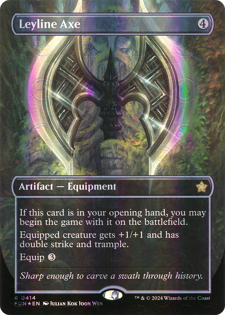Leyline Axe (FDN-414) - Foundations (Borderless) Foil