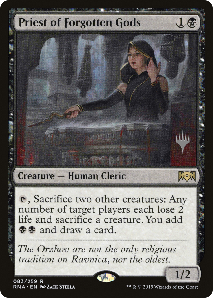 Priest of Forgotten Gods (Promo Pack) [Ravnica Allegiance Promos] Foil
