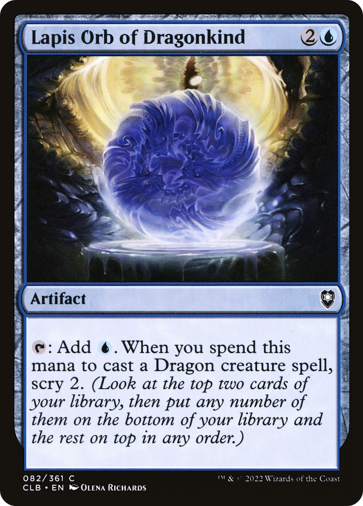Lapis Orb of Dragonkind [Commander Legends: Battle for Baldur's Gate] Foil