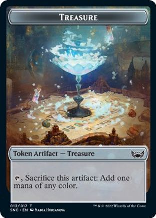 Treasure (013) // Angel Double-Sided Token |  Foil (13 // 2) [Streets of New Capenna]