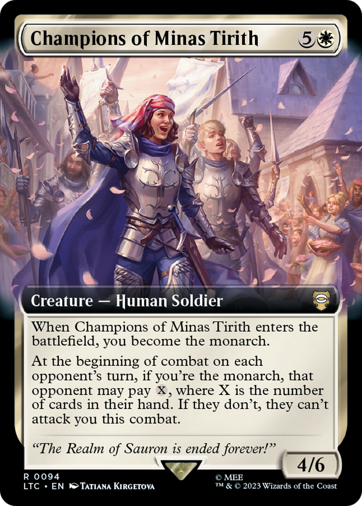 Champions of Minas Tirith (094) [Tales of Middle-earth Commander] : (Extended Art) Foil