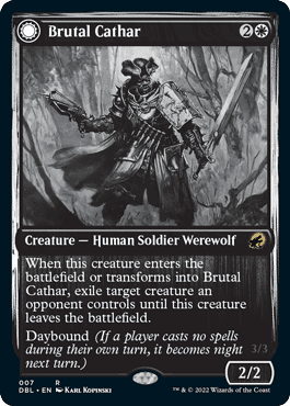 Brutal Cathar // Moonrage Brute [Innistrad: Double Feature] Foil