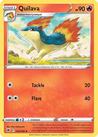 Quilava 024/189 - SWSH10 Astral Radiance Reverse Holofoil