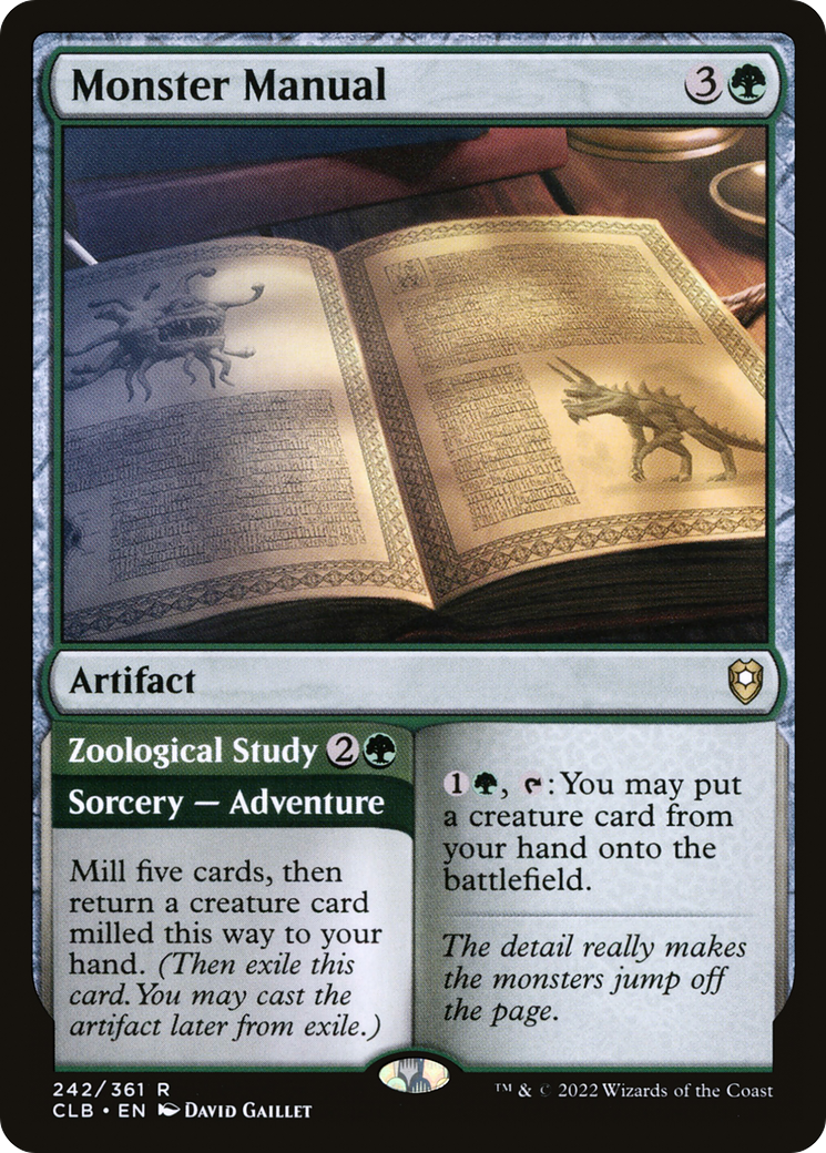 Monster Manual // Zoological Study [Commander Legends: Battle for Baldur's Gate] Foil