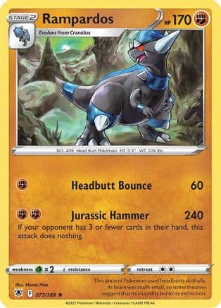 Rampardos 077/189 - SWSH10 Astral Radiance Reverse Holofoil
