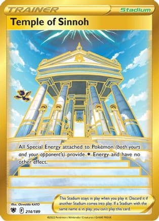 Temple of Sinnoh (Secret) 214/189 - SWSH10 Astral Radiance Holofoil