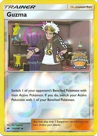 Guzma (Regional Championships) [Staff] 115/147 - League & Championship Cards Reverse Holofoil