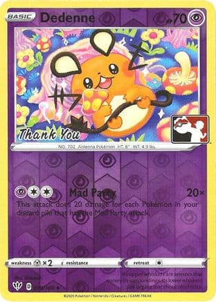 Dedenne (Pokemon League) [Thank You] 78/189 - League & Championship Cards Reverse Holofoil