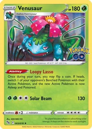 Venusaur 003/78 - Pokemon GO Reverse Holofoil