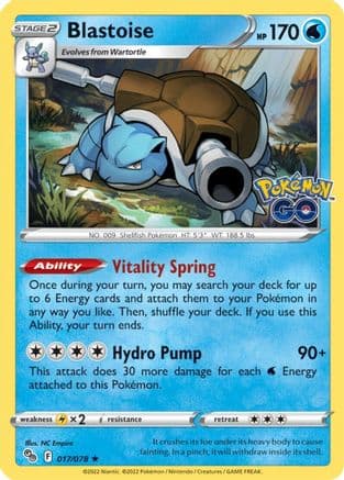 Blastoise 017/78 - Pokemon GO Reverse Holofoil