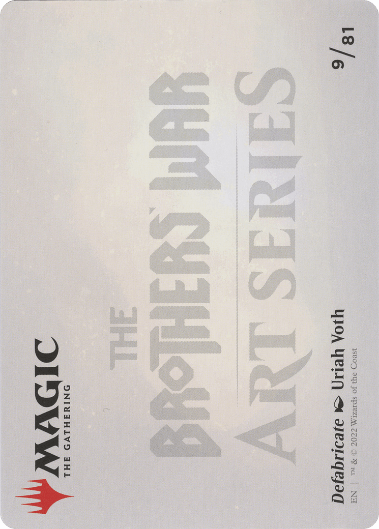 Defabricate // Defabricate (ABRO-009) - The Brothers' War Art Series (Borderless)