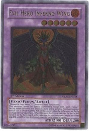 Evil Hero Inferno Wing [GLAS-EN038] Ultimate Rare