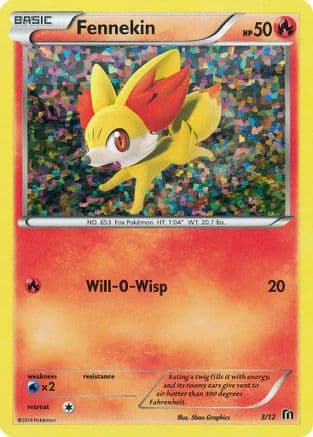 Fennekin 3/12 - McDonalds Promos 2016 Holofoil