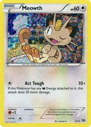 Meowth 11/12 - McDonalds Promos 2016 Holofoil