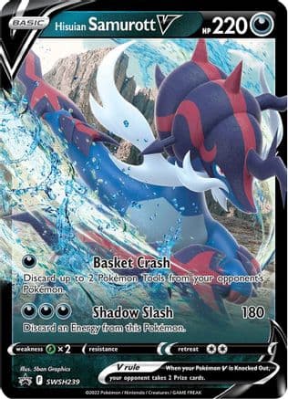 Hisuian Samurott V SWSH239/307 - SWSH Sword & Shield Promo Cards Holofoil