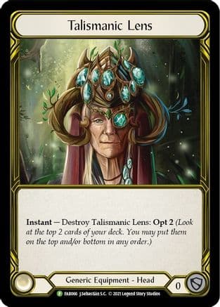 Talismanic Lens (Golden) - FAB066 (FAB066) - Flesh and Blood: Promo Cards