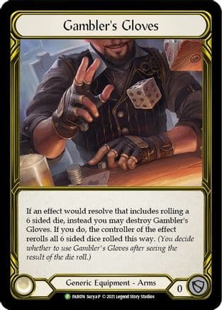 Gambler's Gloves (Golden) - FAB074 (FAB074) - Flesh and Blood: Promo Cards