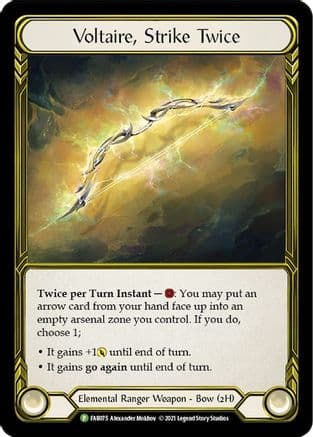 Voltaire, Strike Twice (Golden) - FAB075 (FAB075) - Flesh and Blood: Promo Cards
