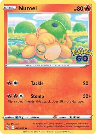 Numel 013/78 - Pokemon GO Reverse Holofoil