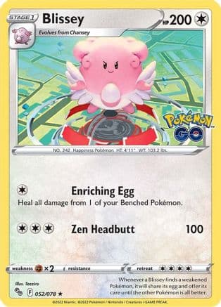 Blissey 052/78 - Pokemon GO Holofoil