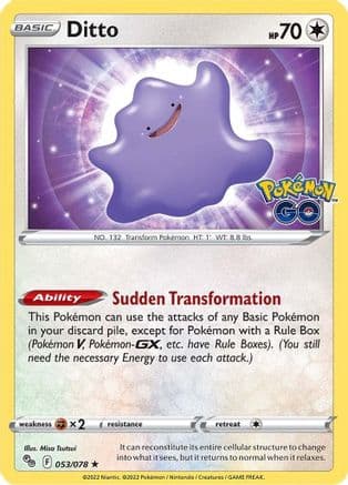 Ditto 053/78 - Pokemon GO Holofoil