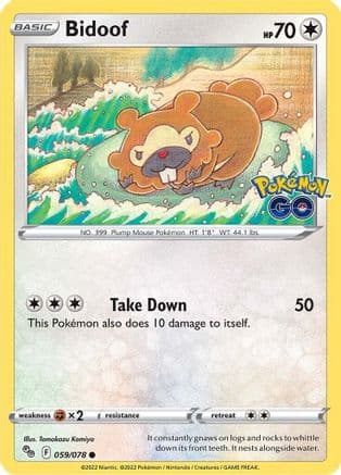 Bidoof 059/78 - Pokemon GO