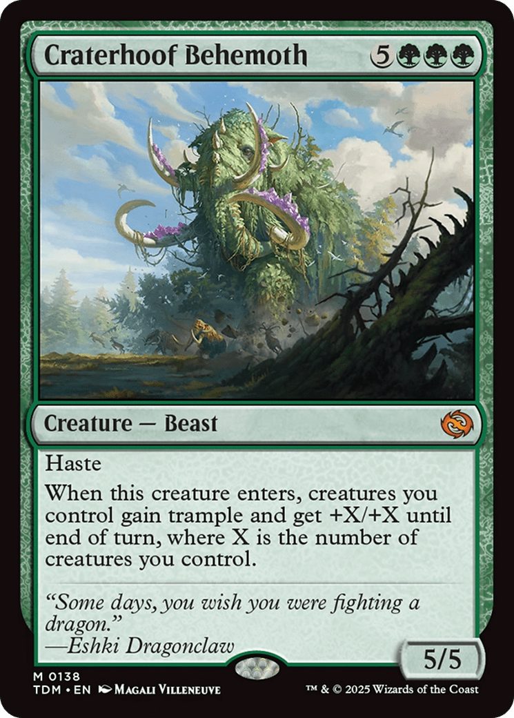 Craterhoof Behemoth (138) [Tarkir: Dragonstorm]  Foil