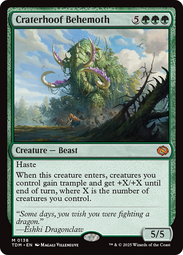Craterhoof Behemoth (138) [Tarkir: Dragonstorm]  Foil