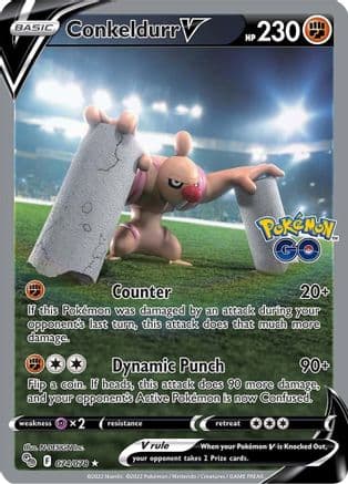 Conkeldurr V (Alternate Full Art) 074/78 - Pokemon GO Holofoil