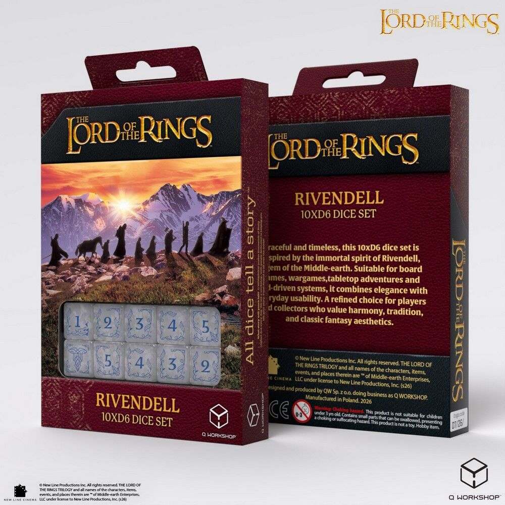 The Lord of the Rings | Rivendell (Stone) | 10 x D6 Dice Set