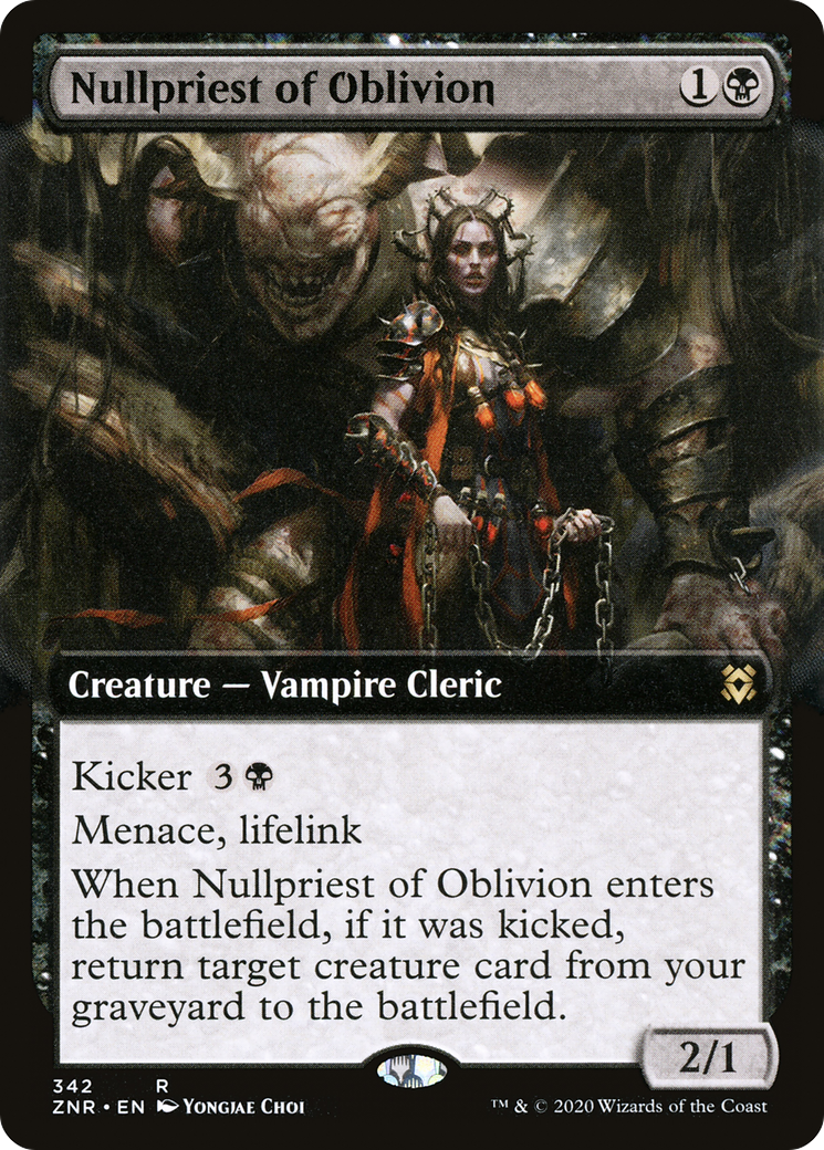 Nullpriest of Oblivion (Extended Art) [Zendikar Rising] Foil