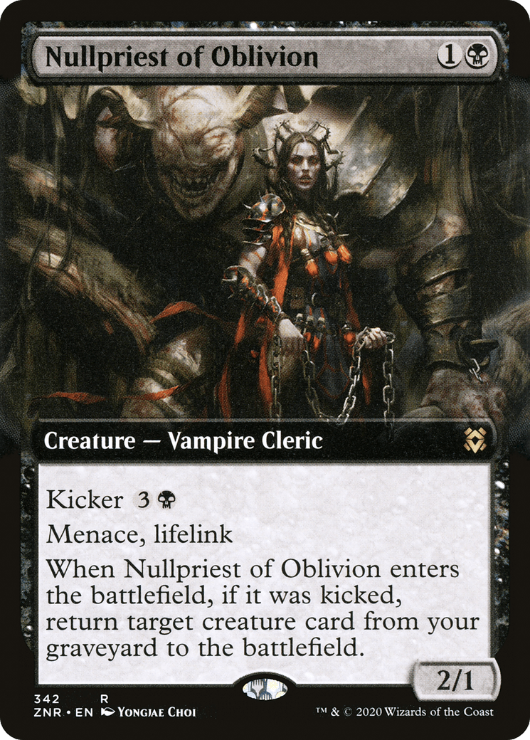 Nullpriest of Oblivion (Extended Art) [Zendikar Rising] Foil