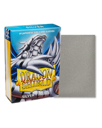 Dragon Shield Matte Sleeves | Japanese Size | 60ct Silver