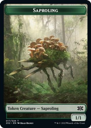 Saproling // Vampire Double-Sided Token |  Foil (17 // 9) [Double Masters 2022]