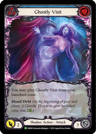 Ghostly Visit (Blue) - FAB040 (FAB040) - Flesh and Blood: Promo Cards