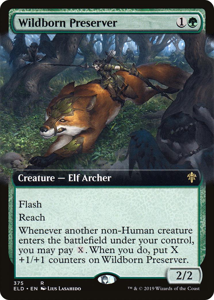 Wildborn Preserver (Extended Art) [Throne of Eldraine] Foil
