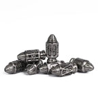 RPG Dice Set | Metal | Ancient Bullets | Silver