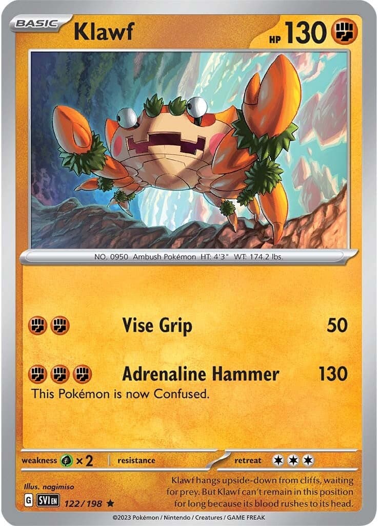 Klawf 122/198 - SV01 Scarlet & Violet Base Set Holofoil