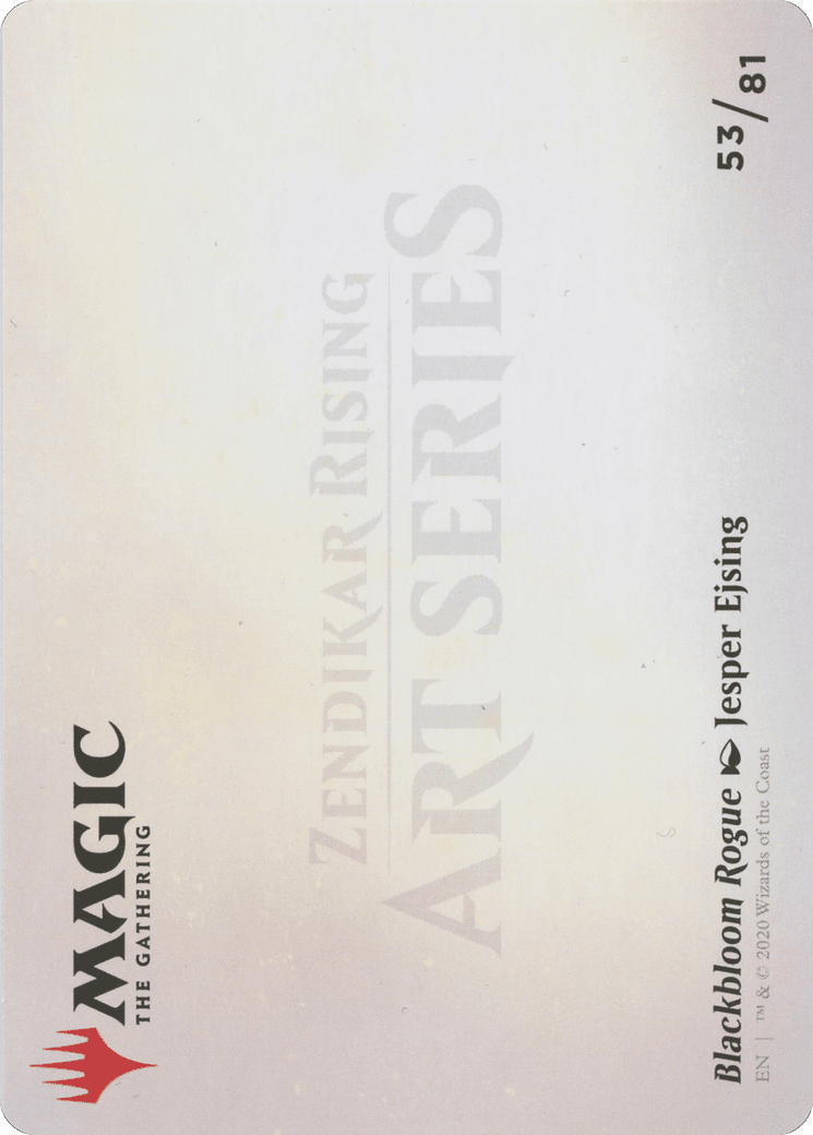 Blackbloom Rogue // Blackbloom Rogue (AZNR-053) - Zendikar Rising Art Series (Borderless)
