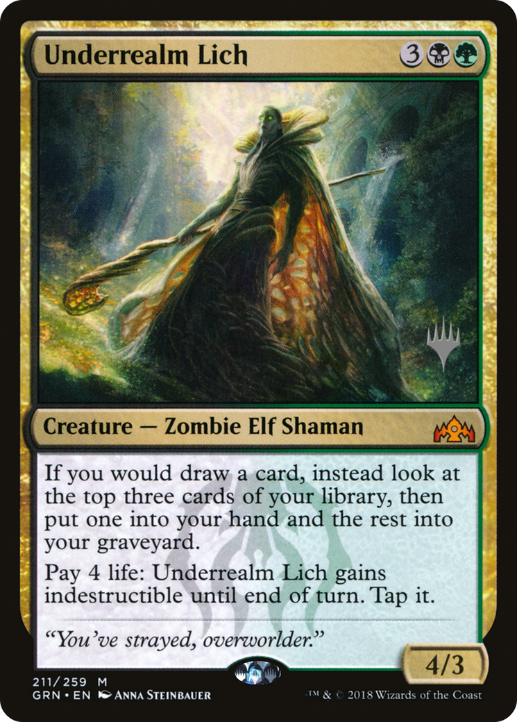 Underrealm Lich (Promo Pack) [Guilds of Ravnica Promos] Foil