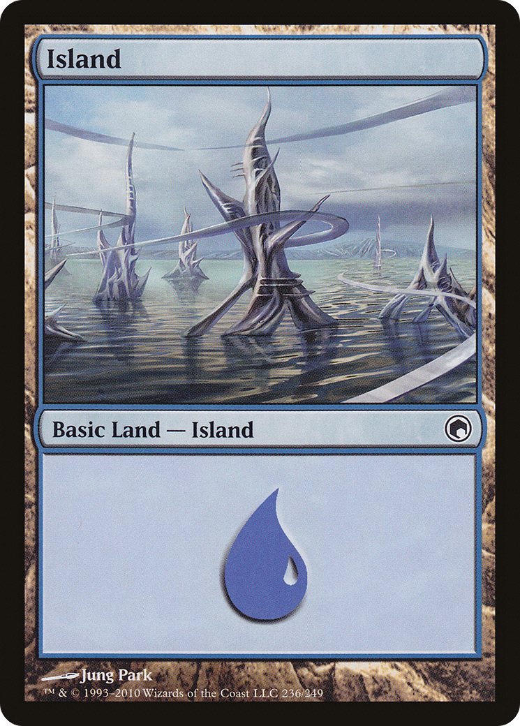 Island (236) [Scars of Mirrodin] Foil