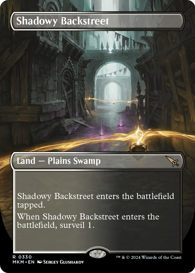 Shadowy Backstreet (Borderless) [Murders at Karlov Manor] Foil