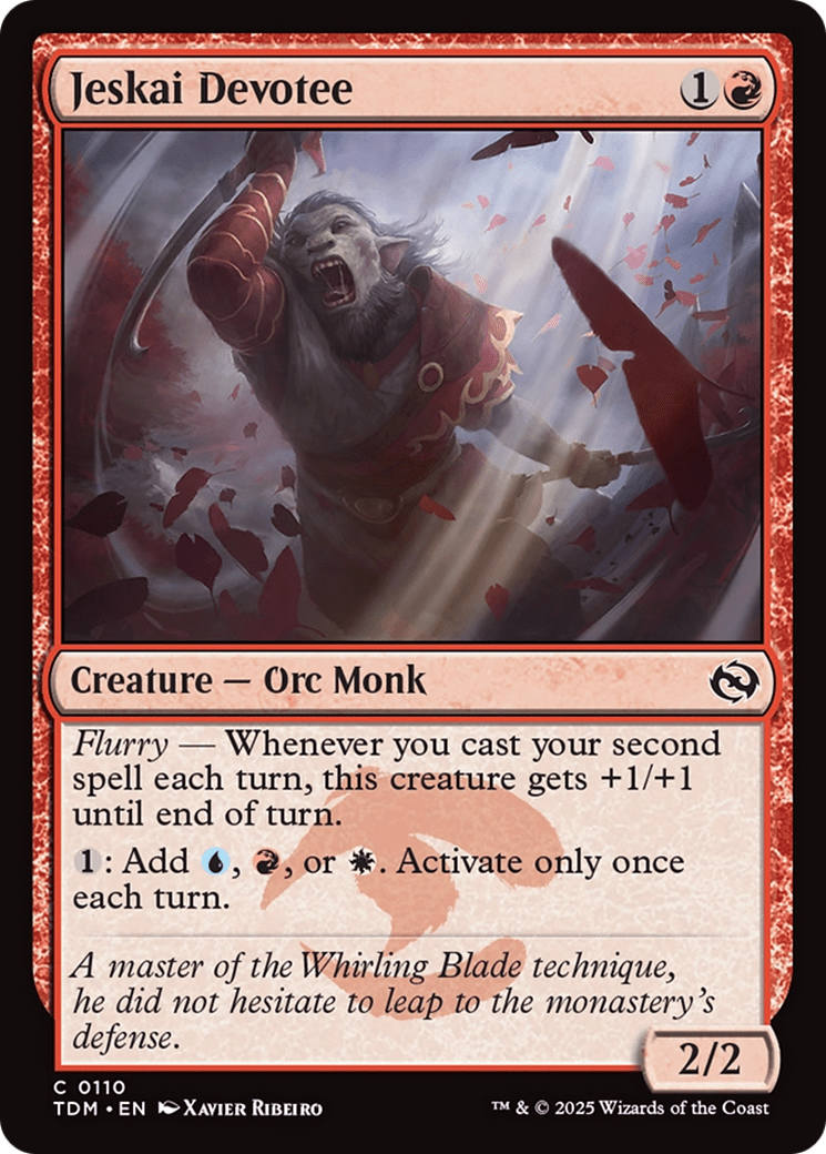 Jeskai Devotee (110) [Tarkir: Dragonstorm]  Foil