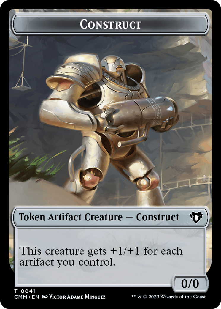 Clue // Construct (0041) Double-Sided Token [Commander Masters Tokens]