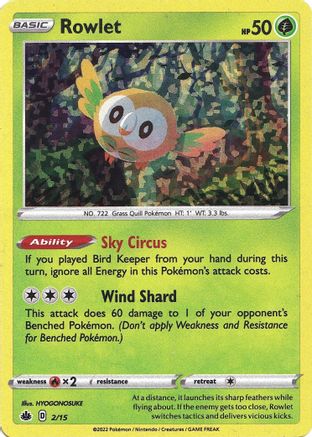 Rowlet 002/15 - McDonalds Promos 2022 Holofoil