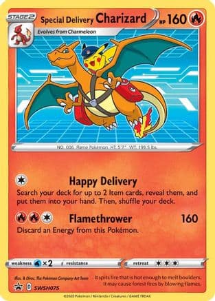 Special Delivery Charizard SWSH075- SWSH Sword & Shield Promo Cards Holofoil