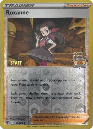 Roxanne (Regional Championships) [Staff] 150/189 - League & Championship Cards Reverse Holofoil